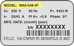 tanning bed serial label