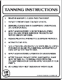 Tanning salon tanning instructions sign