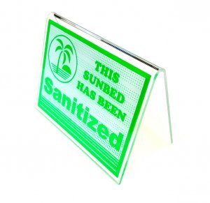 THIS BED HAS BEEN SANITIZED BED TENT - NEON LIME