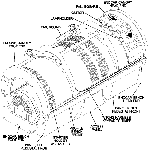 Cutaway view of the StarPower 52 4F tanning bed