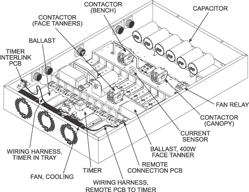 42 VIP tanning bed ballast tray