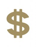 TANNING STICKER - BLING DOLLAR SIGN - 1000ct Roll