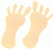 TANNING STICKER - FEET 100 STICKERS