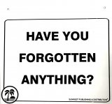 FORGOTTEN ANYTHING WALL SIGN - 6 1/2" X 7"