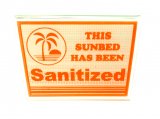 THIS BED HAS BEEN SANITIZED BED TENT - NEON ORANGE