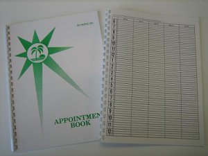 Tanning salon appointment book