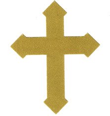 Tanning sticker cross