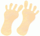 Tanning sticker feet