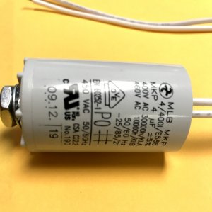 Capacitor, 4 uF (fan run)