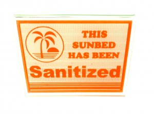 THIS BED HAS BEEN SANITIZED BED TENT - NEON ORANGE