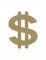 TANNING STICKER - BLING DOLLAR SIGN - 1000ct Roll