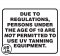 UNDER 18 REGULATION ACRYLIC WALL SIGN - 6 1/2" X 7"